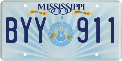 MS license plate BYY911