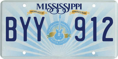 MS license plate BYY912