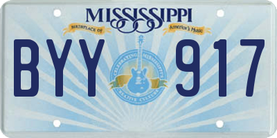 MS license plate BYY917