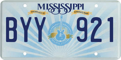 MS license plate BYY921