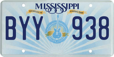 MS license plate BYY938