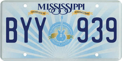 MS license plate BYY939