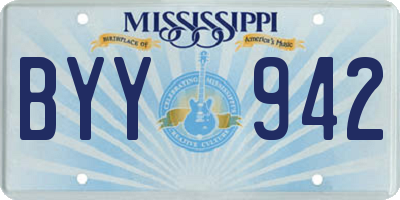 MS license plate BYY942
