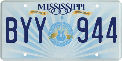 MS license plate BYY944