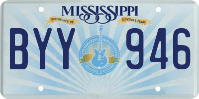 MS license plate BYY946