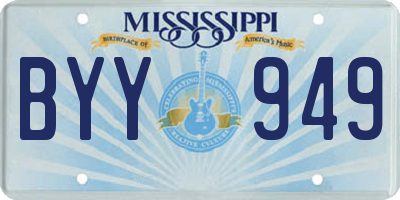 MS license plate BYY949