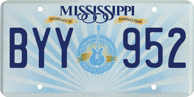 MS license plate BYY952