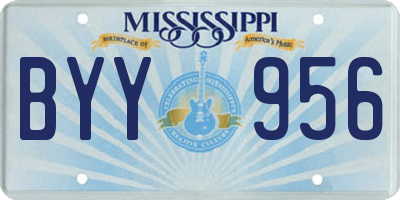 MS license plate BYY956