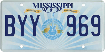 MS license plate BYY969