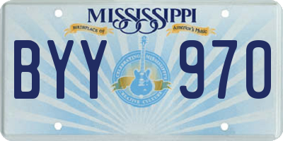 MS license plate BYY970