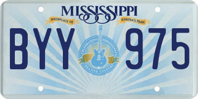 MS license plate BYY975
