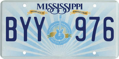 MS license plate BYY976