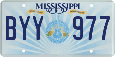 MS license plate BYY977
