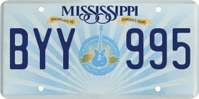 MS license plate BYY995
