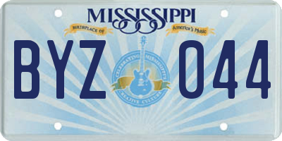 MS license plate BYZ044