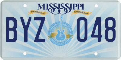 MS license plate BYZ048