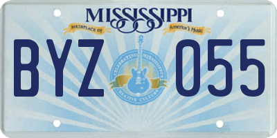 MS license plate BYZ055