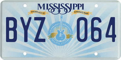 MS license plate BYZ064