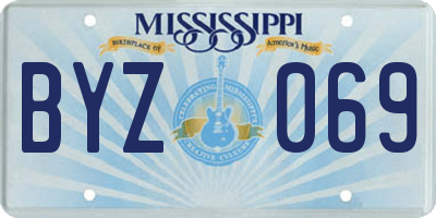 MS license plate BYZ069