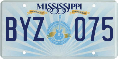 MS license plate BYZ075