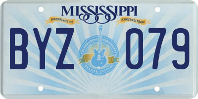 MS license plate BYZ079