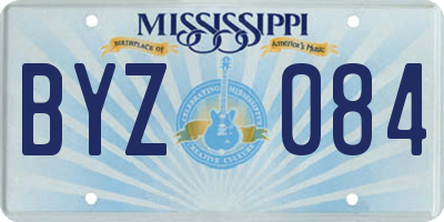 MS license plate BYZ084