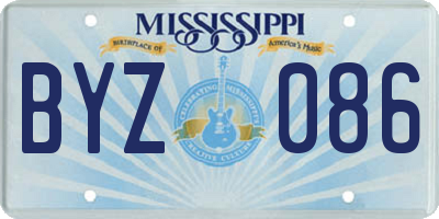 MS license plate BYZ086