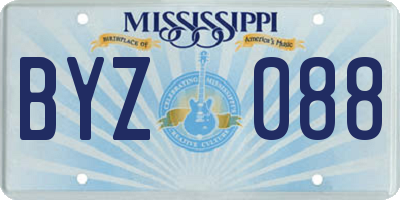 MS license plate BYZ088