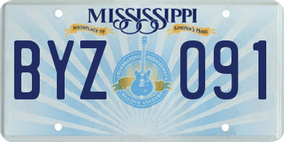 MS license plate BYZ091