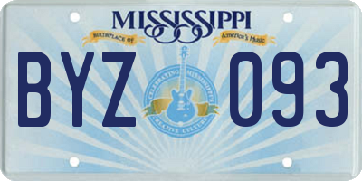 MS license plate BYZ093