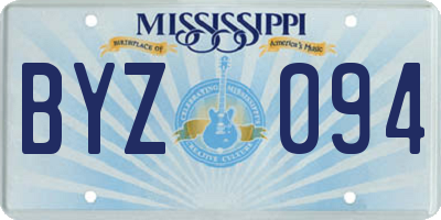 MS license plate BYZ094