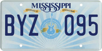 MS license plate BYZ095