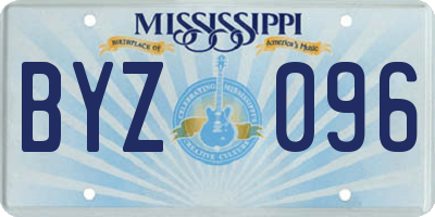 MS license plate BYZ096