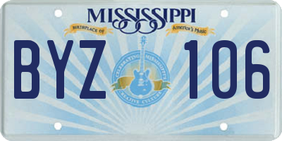 MS license plate BYZ106