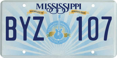 MS license plate BYZ107
