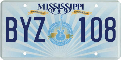 MS license plate BYZ108
