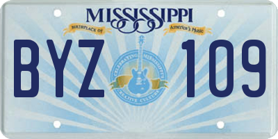 MS license plate BYZ109