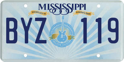 MS license plate BYZ119