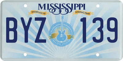 MS license plate BYZ139