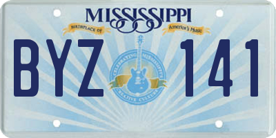 MS license plate BYZ141