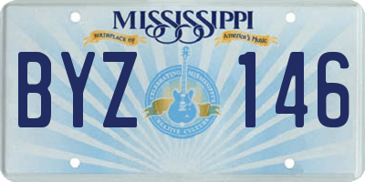 MS license plate BYZ146