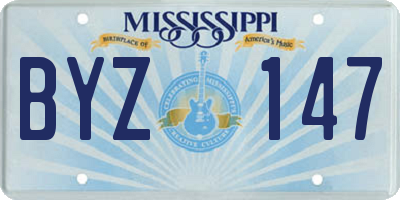 MS license plate BYZ147