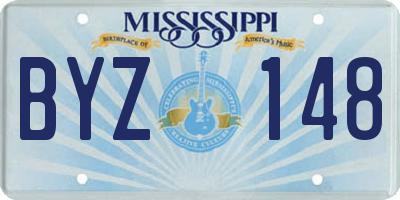 MS license plate BYZ148