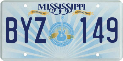 MS license plate BYZ149
