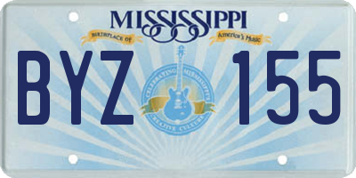 MS license plate BYZ155