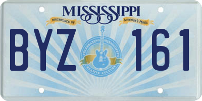 MS license plate BYZ161