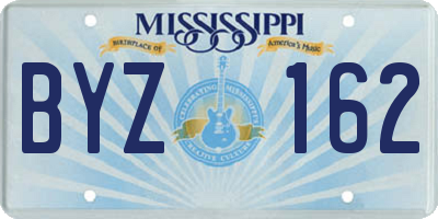 MS license plate BYZ162