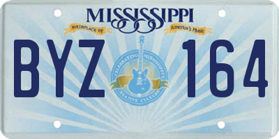 MS license plate BYZ164