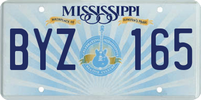 MS license plate BYZ165