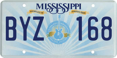 MS license plate BYZ168